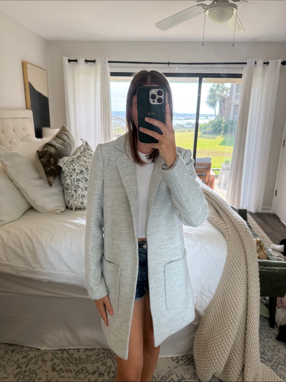 ASOS Gray Pea Coat Classic Tailored Design